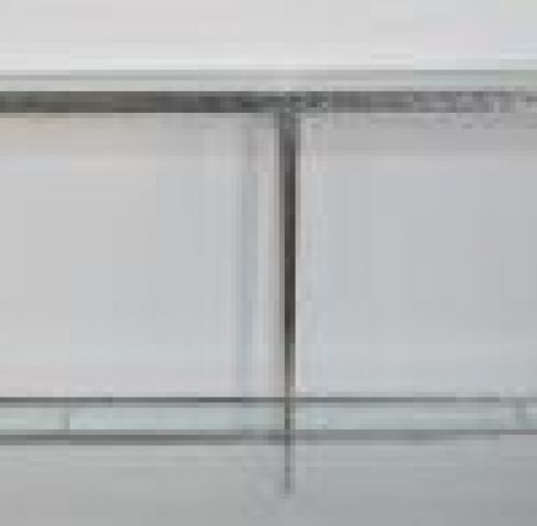 TWIG CONSOLE TABLE SS W/TEMPERED GLASS TOP